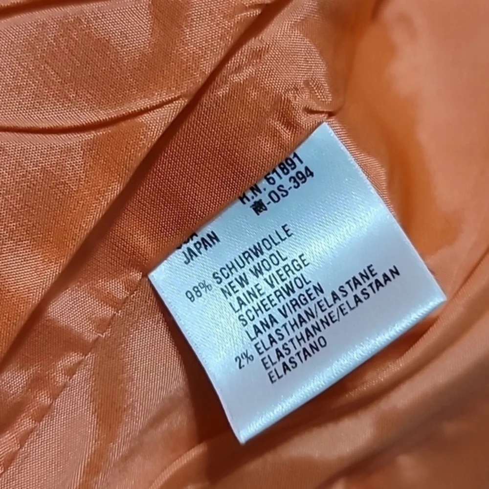 Vintage Escada German Coral Wool Coat Women's‎ 38 (6) Good Condition.